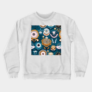 Floral Folk Pattern Crewneck Sweatshirt